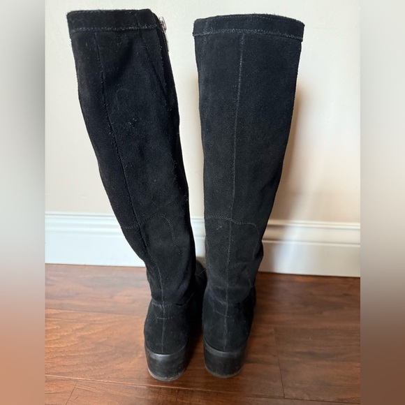 Elegant, Stylish Tall Black Suede Boots by Marc Fisher-Size 6.5 - Picture 8 of 11